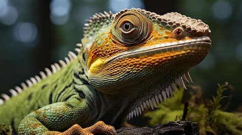 Premium Photo | Closeup photo of a Chameleon looking in their habitat