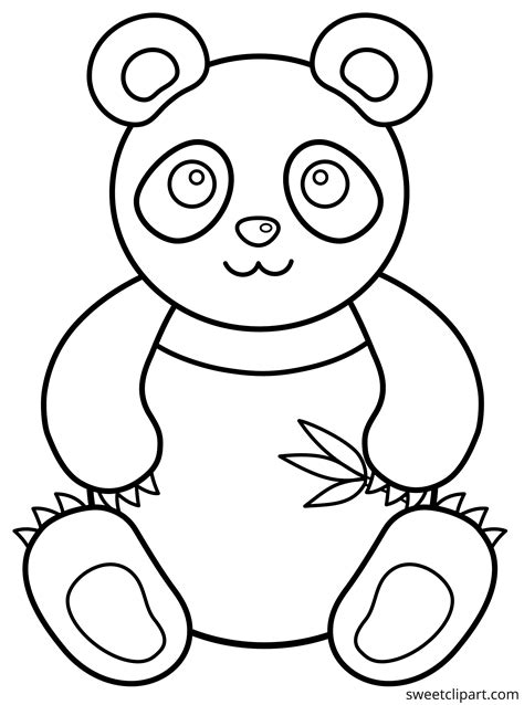 Panda Bear Coloring Page - Free Clip Art