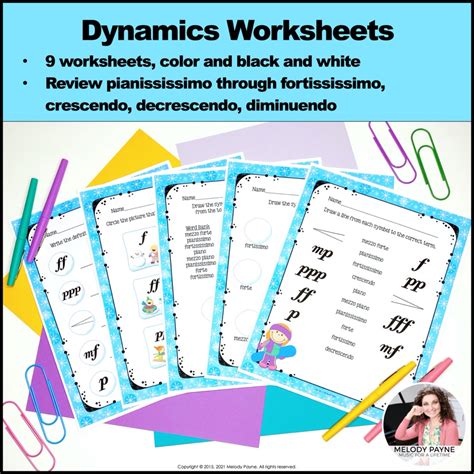 Winter Dynamics Worksheets, Posters, Flash Cards, Music Coloring Pages ...