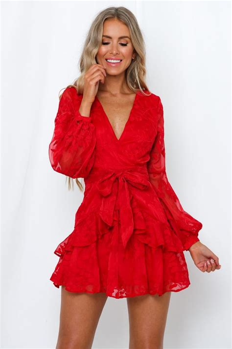 Red Long Sleeve Mini Dresses - 10 Fab Mini Dresses With Long Sleeves In ...