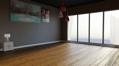 3D Modern Empty Living Room | CGTrader