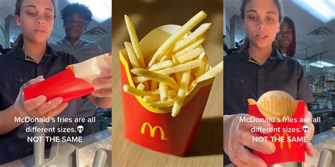 Worker Proves That McDonald's Fries Are Different Sizes