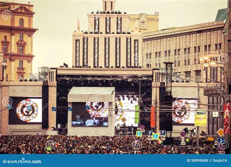 Free open-air concert. editorial stock image. Image of entertainment ...