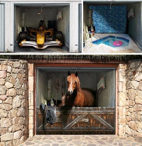 Suburban Camouflage: 14 Lifelike 3D Garage Door Murals | Designs ...