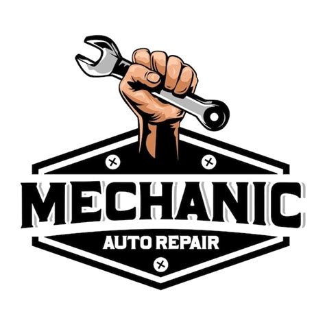 the mechanic's hand holding a wrench with the words mechanic auto repair