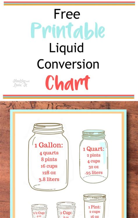 Liquid Measurement Conversion Chart Liter