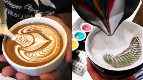 Amazing Latte Art Tutorials 2020 🎨💜 - Coffeelounge Bar