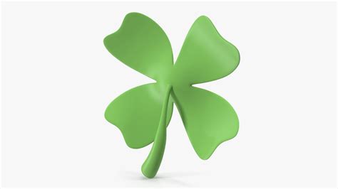 Four Leaf Clover Emoji 3D Model $24 - .3ds .blend .c4d .fbx .max .ma ...