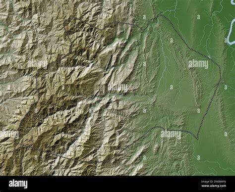 Kalinga, province of Philippines. Elevation map colored in wiki style ...