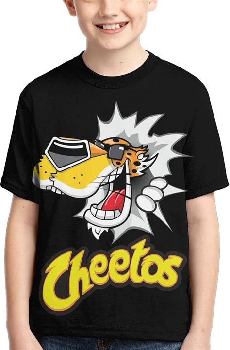 LADHRNZCMX Cheetos Boys Short Sleeve T-Shirt O Neck Print Tees Cool ...