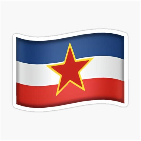 "Yugoslavia Flag Emoji" Sticker for Sale by Balkanski | Redbubble