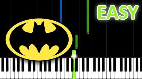 Batman Theme Song - EASY Piano Tutorial (Synthesia) | Easy piano, Piano ...