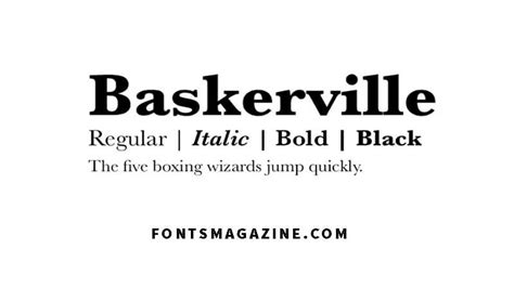 Baskerville Font Download | The Fonts Magazine