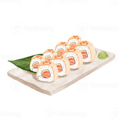 watercolor sushi roll 20043513 PNG