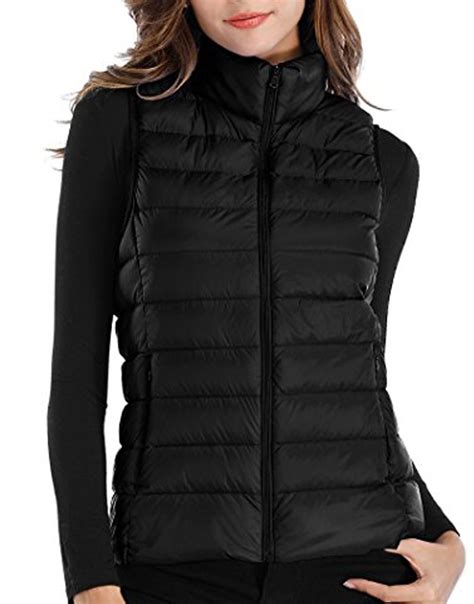 Nylon Black Womens Puffer Vest - Ujackets