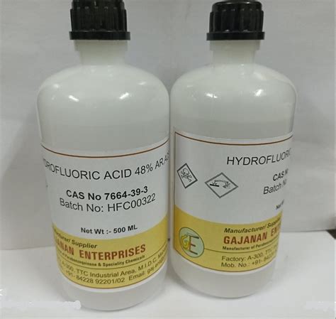 Hydrofluoric Acid - 7664-39-3 Latest Price, Manufacturers & Suppliers