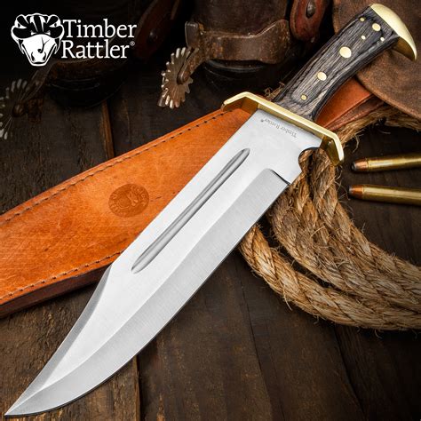 Timber Rattler Western Outlaw Bowie Knife with