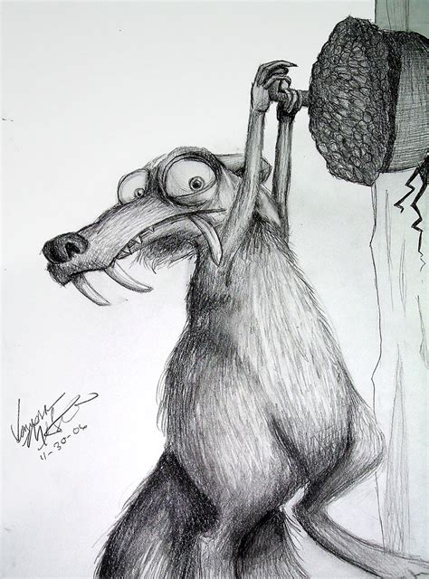 Ice Age Scrat Drawing