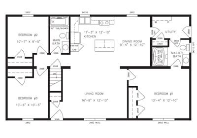 Ranch Floor Plans - Key Modular Homes