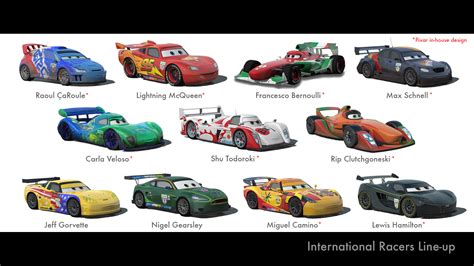 Cars 2 International Racers Line-up