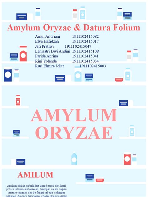 Amylum Oryzae Dan Datura Folium | PDF