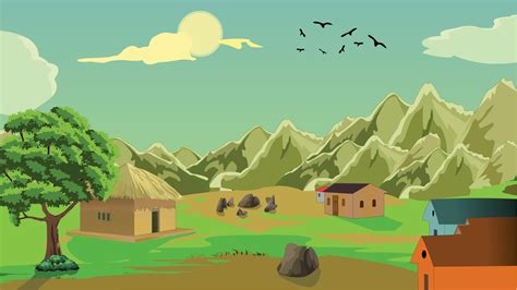 Cartoon Village Vector Art, Icons, and Graphics for Free Download