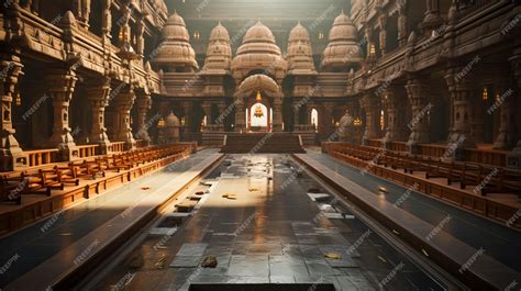 Dhakeshwari National Temple full indoor view | Premium AI-generated image