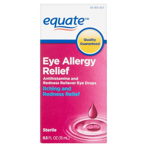 Equate Eye Allergy Relief Antihistamine Drops, 0.5 Oz - Walmart.com ...