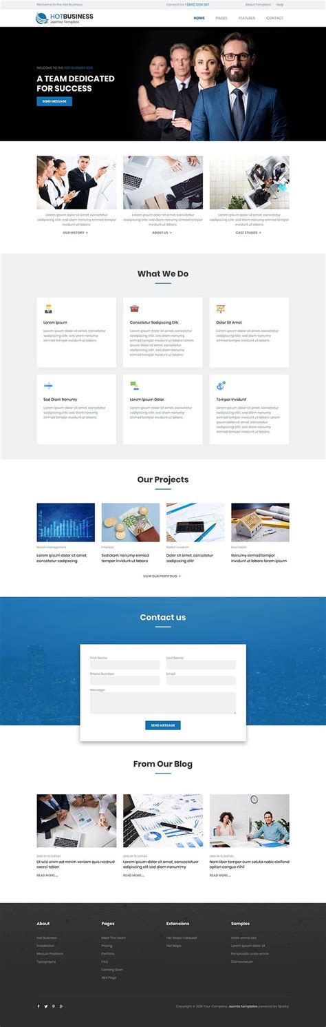 Business Joomla Template - Hot Business - HotThemes | Joomla templates ...