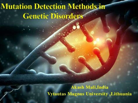 Mutation detection methods in genetic disorders