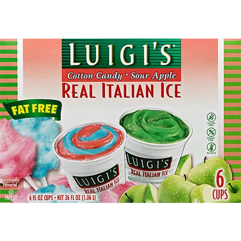 Luigi's Italian Ice, 6 Pack, Chocolate Cherry Chocolate Banana Variety ...