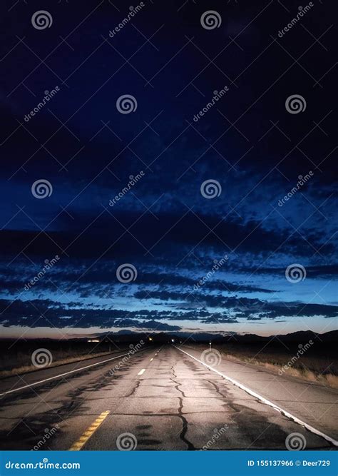 Night Driving on a Two Lane Rural Road Stock Photo - Image of rural ...