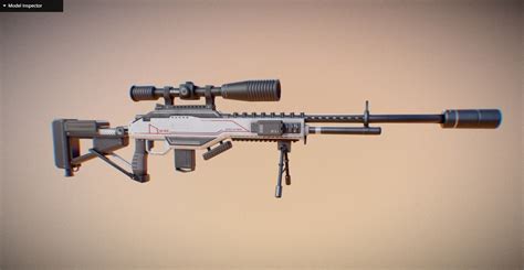 3D model Futuristic Sniper Rifle VR / AR / low-poly | CGTrader