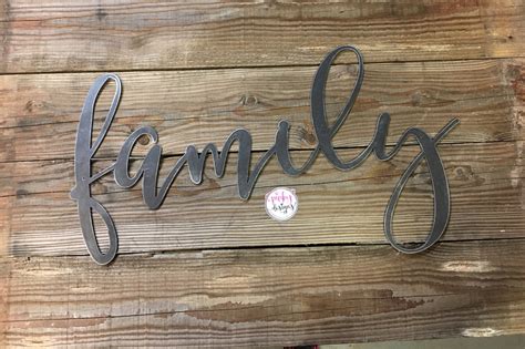 Family Metal Sign 3 FT Metal Family Sign Dining Room