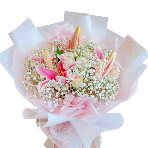 Lovely Pink Lilies - Choiceflowersuae