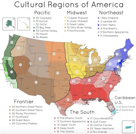 Map of Cultural Regions in the United States - Matador Network