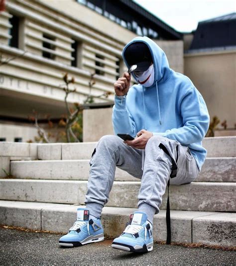 The Air Jordan 4 Retro University Blue features the iconic UNC ...