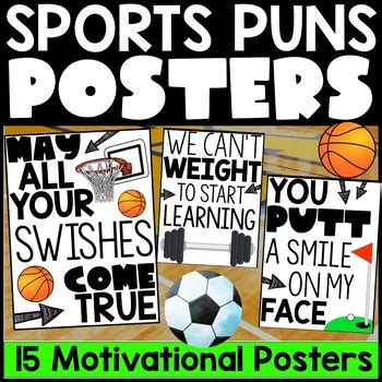 Sports Puns Posters by smackdabinthemiddle | Teachers Pay Teachers