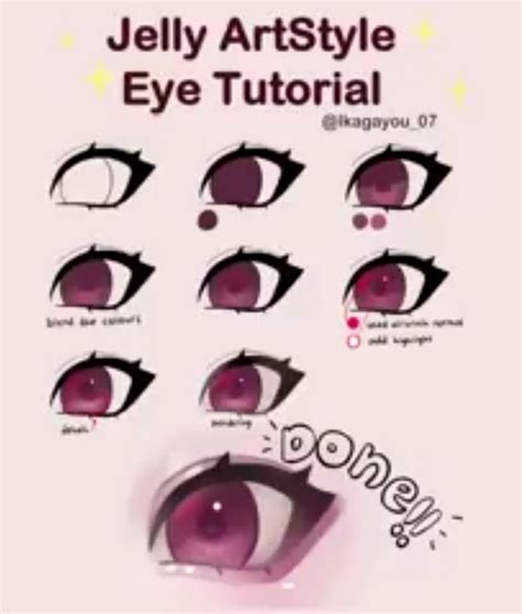 Jelly ArtStyle Eye Tutorial | Gambar mata anime, Gambar mata, Cara ...