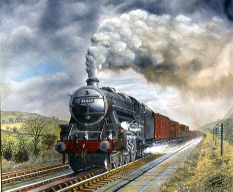 steam trains british in paintings www.whamart.co.uk Teeside Sunset ...