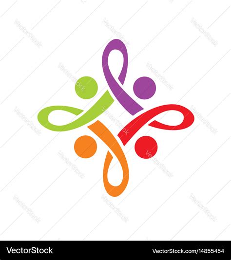 People connection colorful diversity logo Vector Image