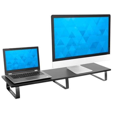 Mount-it! Dual Monitor Desk Stand Riser 39 inches Wide - Walmart.com