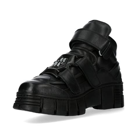 Black Itali New Rock Metallic Shoes M.WALL285-S4 • The Dark Store™