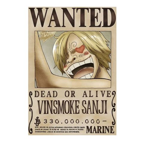 Buy sanji bounty wanted poster online | Journalchamps