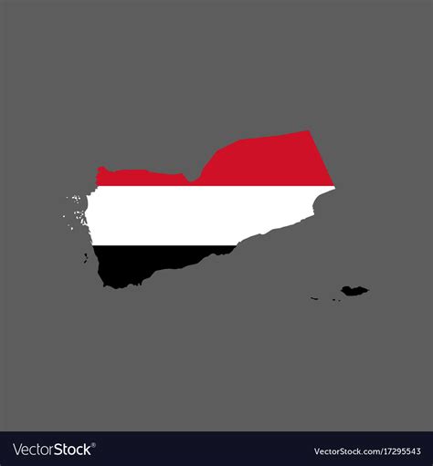 Yemen flag and map Royalty Free Vector Image - VectorStock