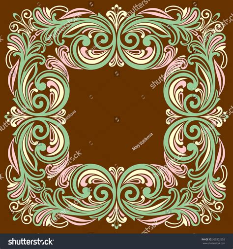 Vector Vintage Border Frame Stock Vector (Royalty Free) 269302652 ...