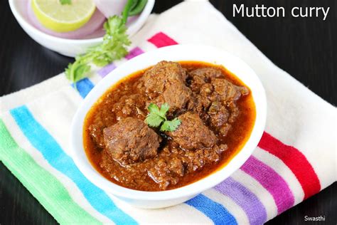 Mutton Curry Recipe (Mutton Masala Gravy) - Swasthi's Recipes