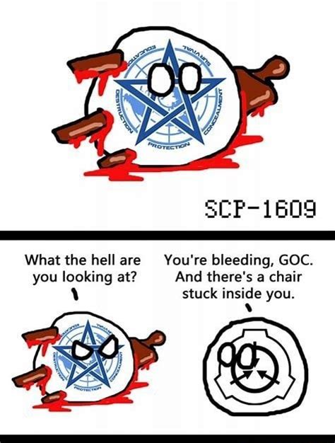 SCP-1609 What the hell are You're bleeding, GOC. you looking at? And ...