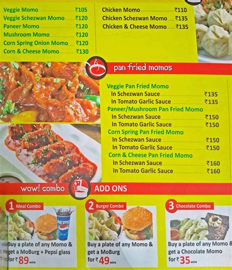 WoW! Momo Menu and Price List for Ulsoor, Bengaluru | nearbuy.com