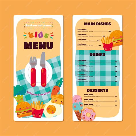 Vintage Lunch Menu Clipart